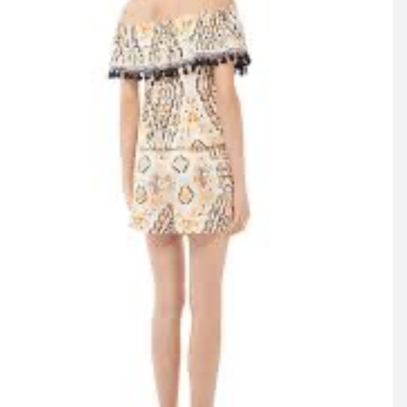 Hale Bob | NWT Olga Off The Shoulder Tiered Aztec Boho Tassel Play Suit Romper S - Picture 3 of 3